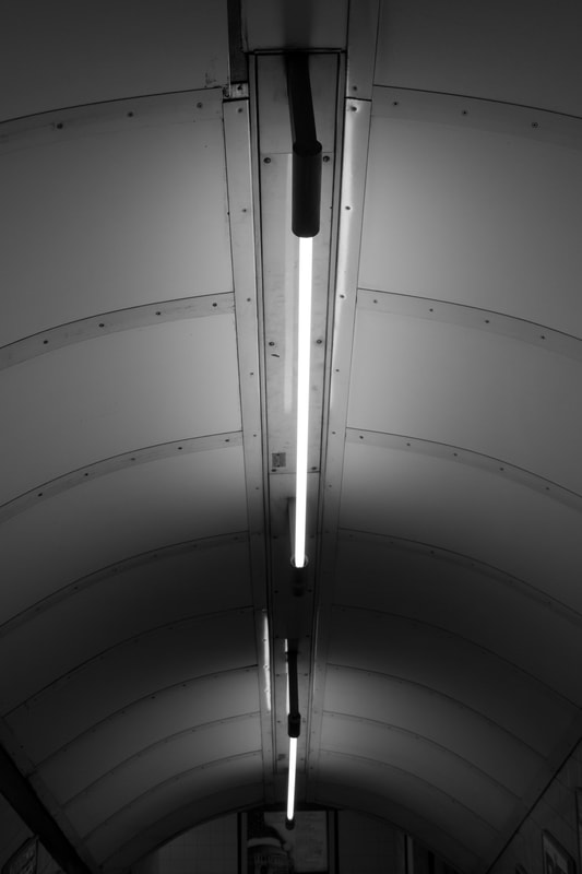light tube on the ceiling 